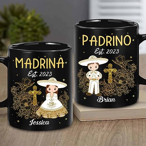 Godparents Proposal Mug Set, Padrino De Bautizo Cup Set, Bautizo Recuerdos Juego De 2 Tazas,God parents Presents Proposal, Quieren Ser Mis Padrinos, Quieres Ser Mi Madrina, Wedding Mug 11OZ