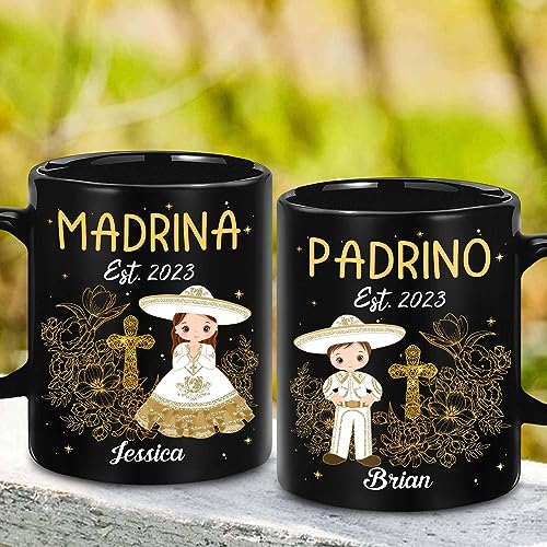 Godparents Proposal Mug Set, Padrino De Bautizo Cup Set, Bautizo Recuerdos Juego De 2 Tazas,God parents Presents Proposal, Quieren Ser Mis Padrinos, Quieres Ser Mi Madrina, Wedding Mug 11OZ