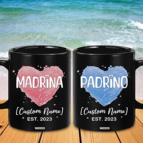 Godparents Proposal Mug Set, Padrino De Bautizo Cup Set, Bautizo Recuerdos Juego De 2 Tazas,God parents Presents Proposal, Quieren Ser Mis Padrinos, Quieres Ser Mi Madrina, Wedding Mug 11OZ