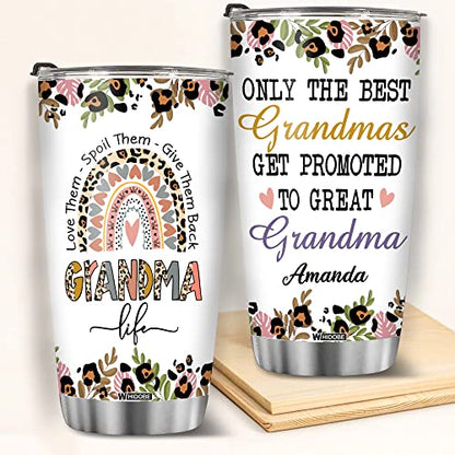 Retired Tumbler Retired Under New Management See Grandkids For Details Tumbler Funny Happy Retirement Gift For Grandma Women From Grandkids On Mothers Day Birthday Anniversary Christmas