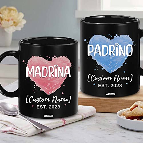 Godparents Proposal Mug Set, Padrino De Bautizo Cup Set, Bautizo Recuerdos Juego De 2 Tazas,God parents Presents Proposal, Quieren Ser Mis Padrinos, Quieres Ser Mi Madrina, Wedding Mug 11OZ