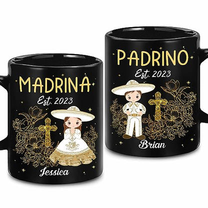Godparents Proposal Mug Set, Padrino De Bautizo Cup Set, Bautizo Recuerdos Juego De 2 Tazas,God parents Presents Proposal, Quieren Ser Mis Padrinos, Quieres Ser Mi Madrina, Wedding Mug 11OZ