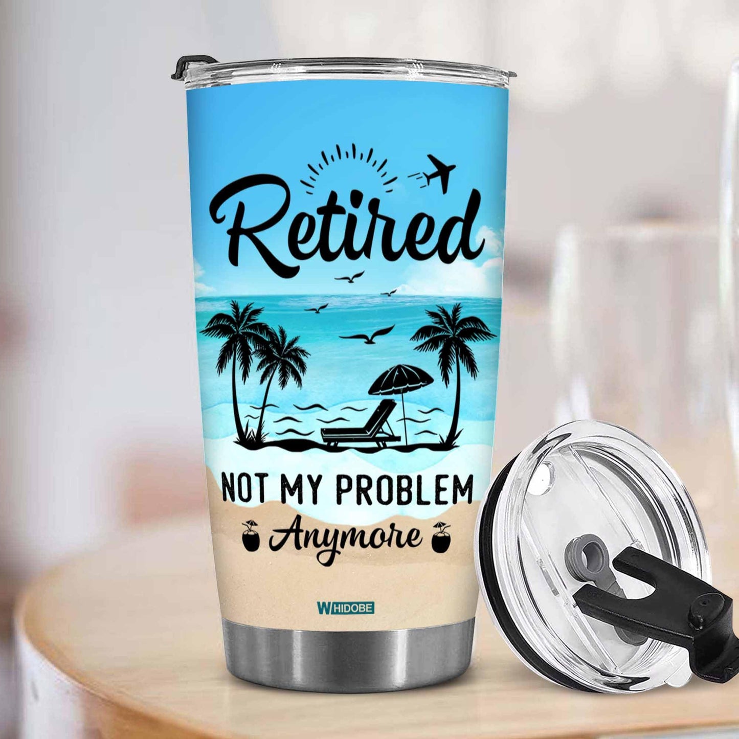 Retirement Gifts - Retirement Tumbler - Retired Not My Problem Any More Tumbler for Women Men Dad Mom Retired Calendar Tumbler Coworkers Idea for Fathers Mothers Day Birthday Christmas 20OZ