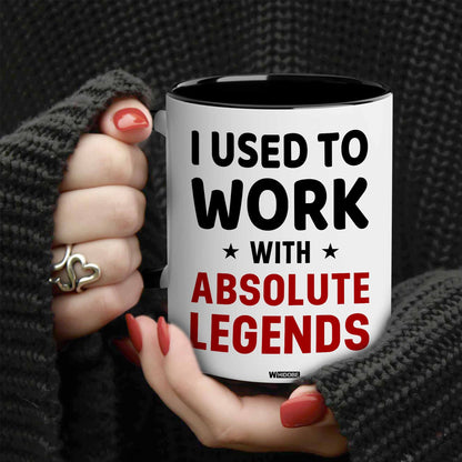 I Used To Work With Absolute Legend Coworker Retirement New Job Goodbye Workplace Office Boss, Women, Men, Going Away, Colleague, Farewell, Leaving, Good Luck New Job Coworker Accent Mug 11OZ