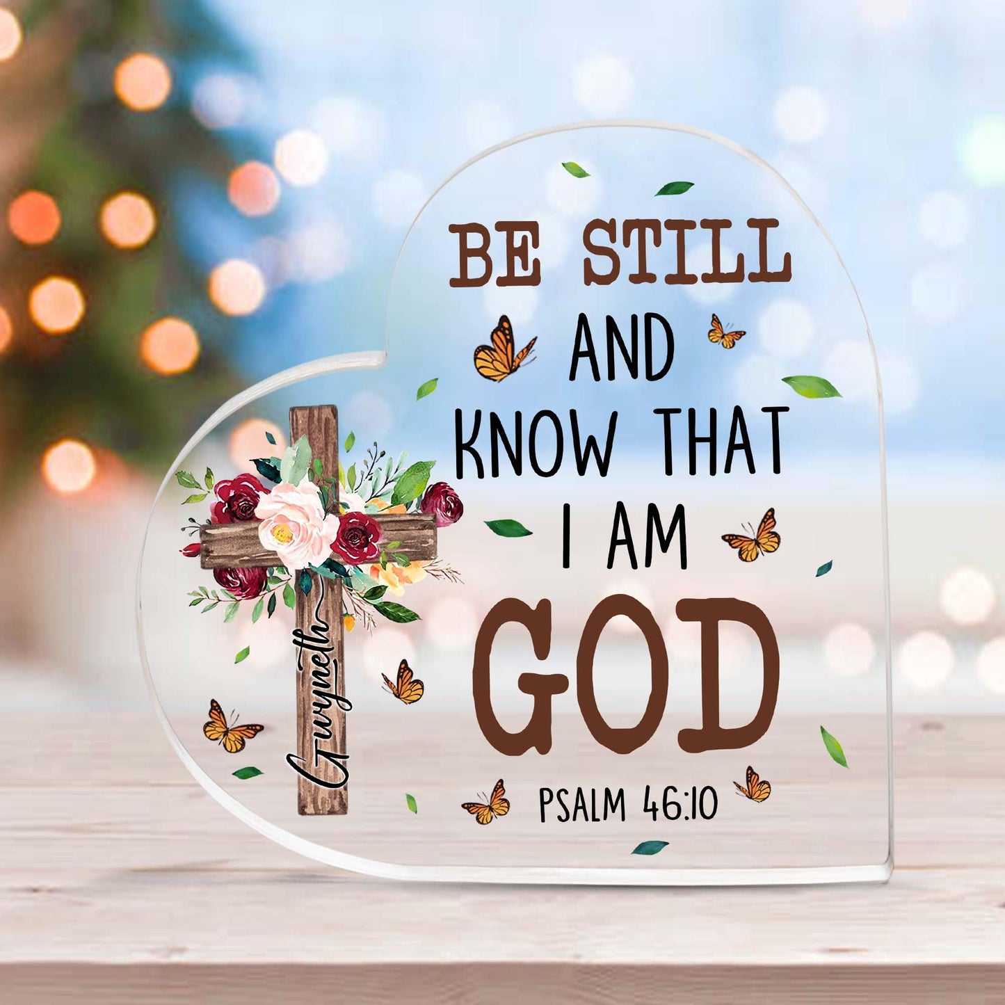 Christian Gifts, Family Religious Gifts for Men Women, Heart-shaped Christian Acrylic Plaque, Christmas Acrylic Plaque, Christian Decorations for Home, Religious Decor, Christian Friend Gifts