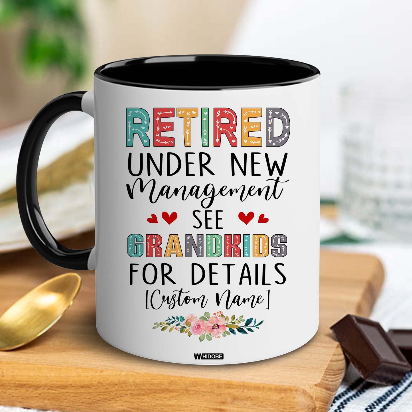 Retired Mug Retirement Mug Retired Under New Management See Grandkids For Details Mug Funny Happy Retirement Gift For Grandma Women From Grandkids On Mothers Day Birthday Christmas Accent 11OZ