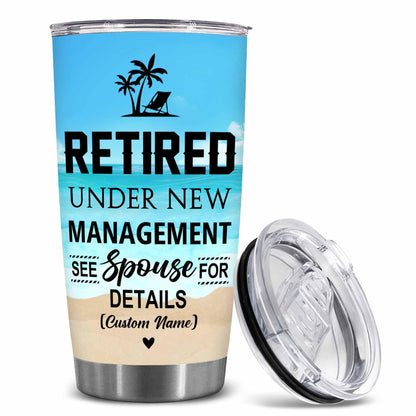 Retirement Gifts - Retirement Tumbler - Retired Not My Problem Any More Tumbler for Women Men Dad Mom Retired Calendar Tumbler Coworkers Idea for Fathers Mothers Day Birthday Christmas 20OZ