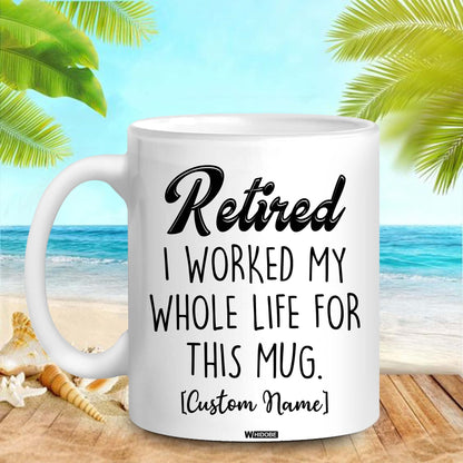 Funny Retirement Gift Mug Retired Not My Problem Any More Mug for Women Men Dad Mom Retired Calendar Mug Coworkers Office Family Idea for Her Nurse Mothers Day Birthday Anniversary Christmas