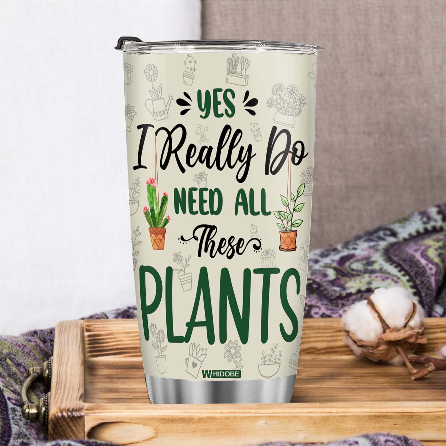 Stainless Steel Gardening Mug, 20 oz, Plant Lover's Tumbler, Insulated Drinking Cup