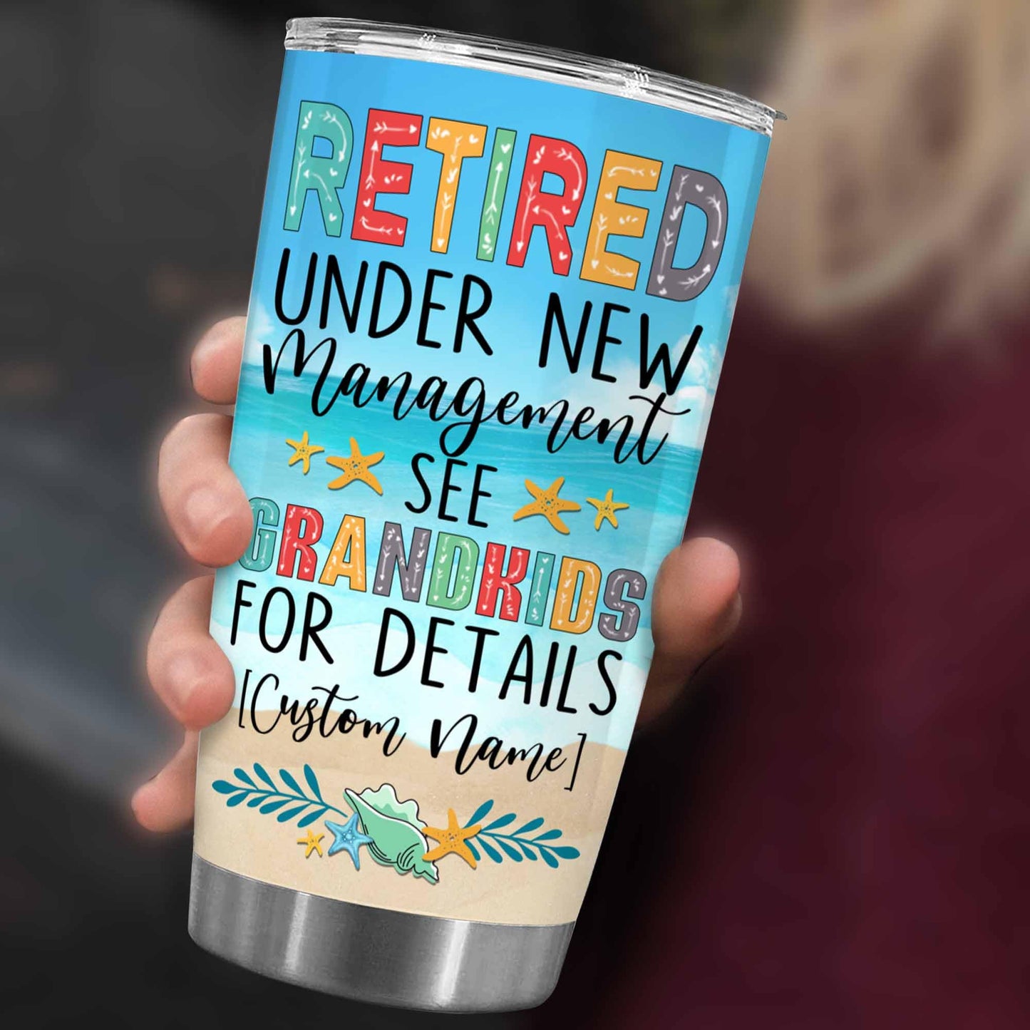 Retirement Gifts - Retirement Tumbler - Retired Under New Management See Wife For Details Tumbler, Quitter, Retired Gifts, Husband, Dad, Boyfriend, Men, Christmas, Fathers day, Boss 20OZ