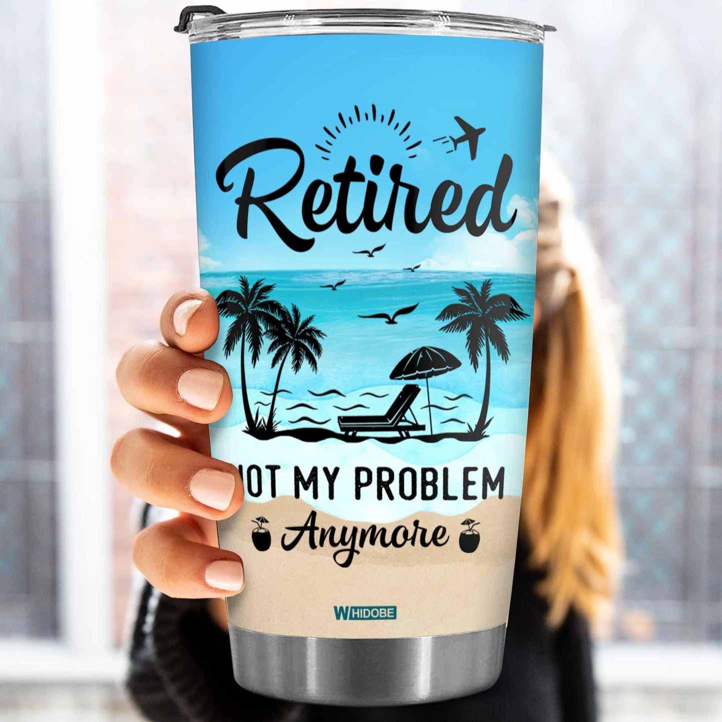 Retirement Gifts - Retirement Tumbler - Retired Not My Problem Any More Tumbler for Women Men Dad Mom Retired Calendar Tumbler Coworkers Idea for Fathers Mothers Day Birthday Christmas 20OZ