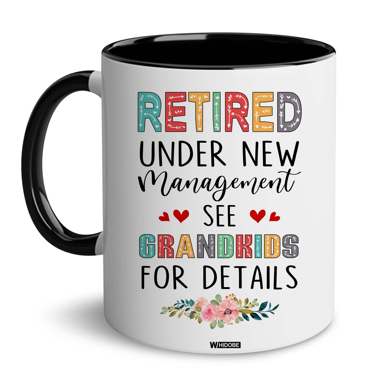 Retired Mug Retirement Mug Retired Under New Management See Grandkids For Details Mug Funny Happy Retirement Gift For Grandma Women From Grandkids On Mothers Day Birthday Christmas Accent 11OZ