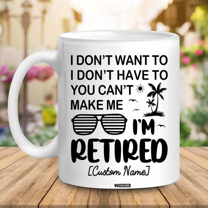 Funny Retirement Gift Mug Retired Not My Problem Any More Mug for Women Men Dad Mom Retired Calendar Mug Coworkers Office Family Idea for Her Nurse Mothers Day Birthday Anniversary Christmas