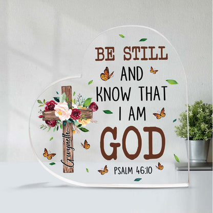 Christian Gifts, Family Religious Gifts for Men Women, Heart-shaped Christian Acrylic Plaque, Christmas Acrylic Plaque, Christian Decorations for Home, Religious Decor, Christian Friend Gifts