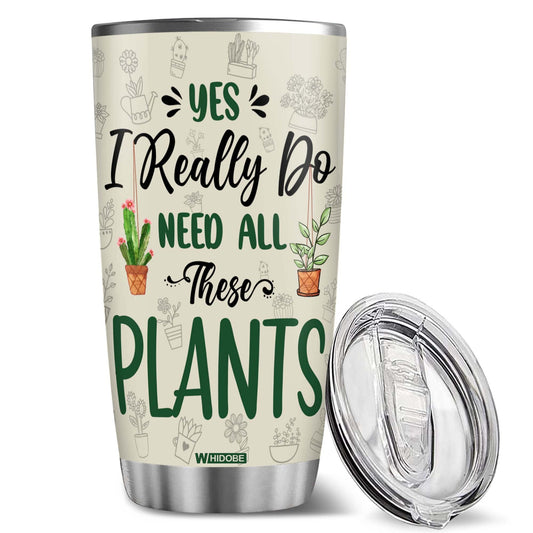 Stainless Steel Gardening Mug, 20 oz, Plant Lover's Tumbler, Insulated Drinking Cup