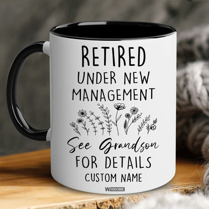 Retirement Gifts for Women, Retirement Gifts for Grandma, Woman, Mom, Coworker, Retired Mug Retired Under New Management See Grandkids For Details Mug For Mothers Day Birthday Christmas 11OZ