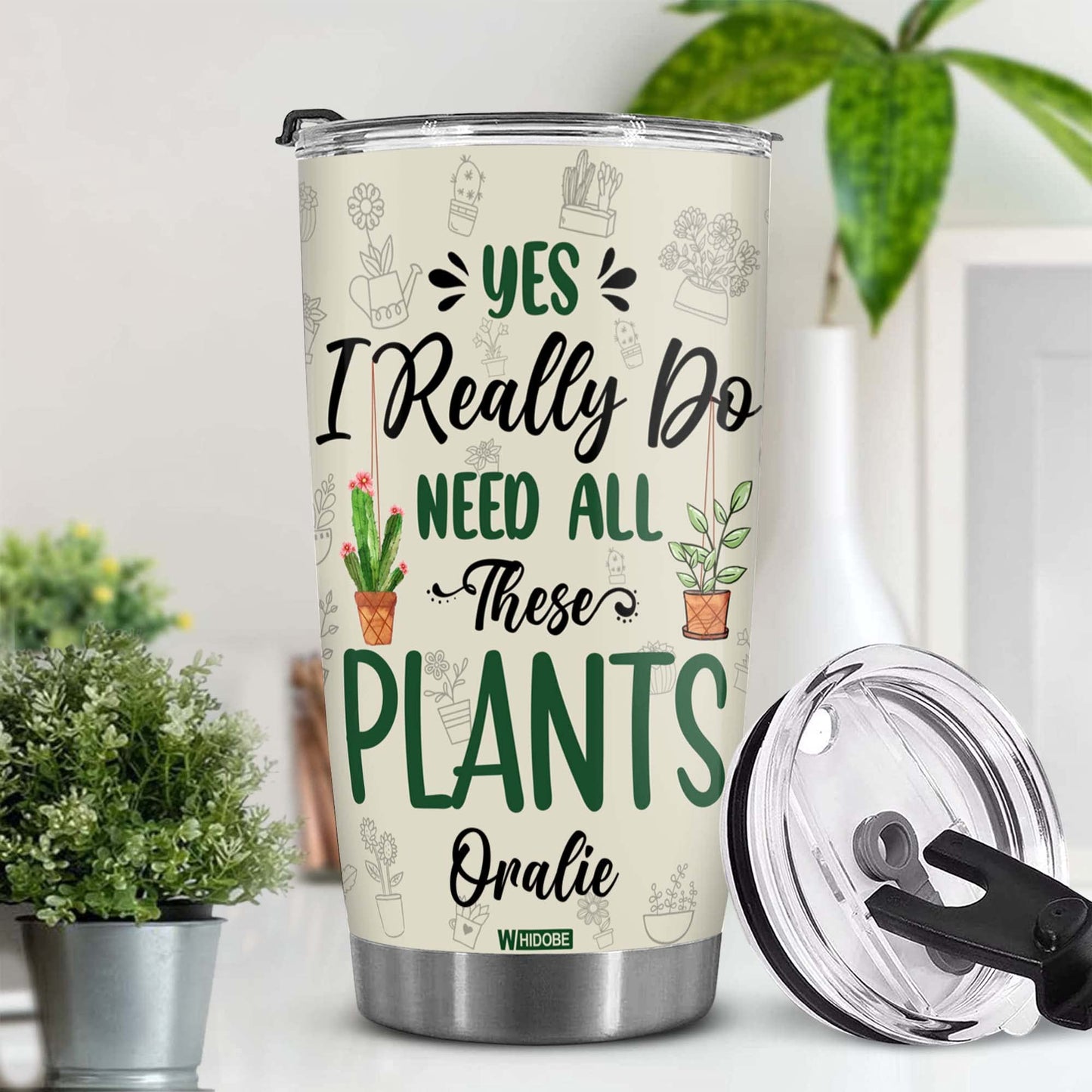 Stainless Steel Gardening Mug, 20 oz, Plant Lover's Tumbler, Insulated Drinking Cup