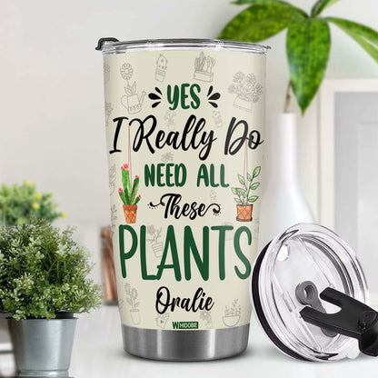 Stainless Steel Gardening Mug, 20 oz, Plant Lover's Tumbler, Insulated Drinking Cup