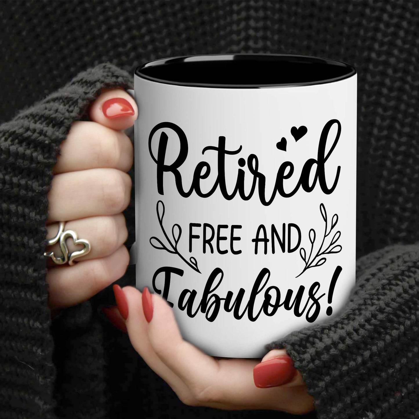 Retirement Gifts for Women - Retirement Mug - Happy Retired Gifts - Happy Retirement Gifts for Friends, Boss, Retired Free And Fabulous for Coworker, Teacher, Nurse, Mom, Grandma Mug 11OZ