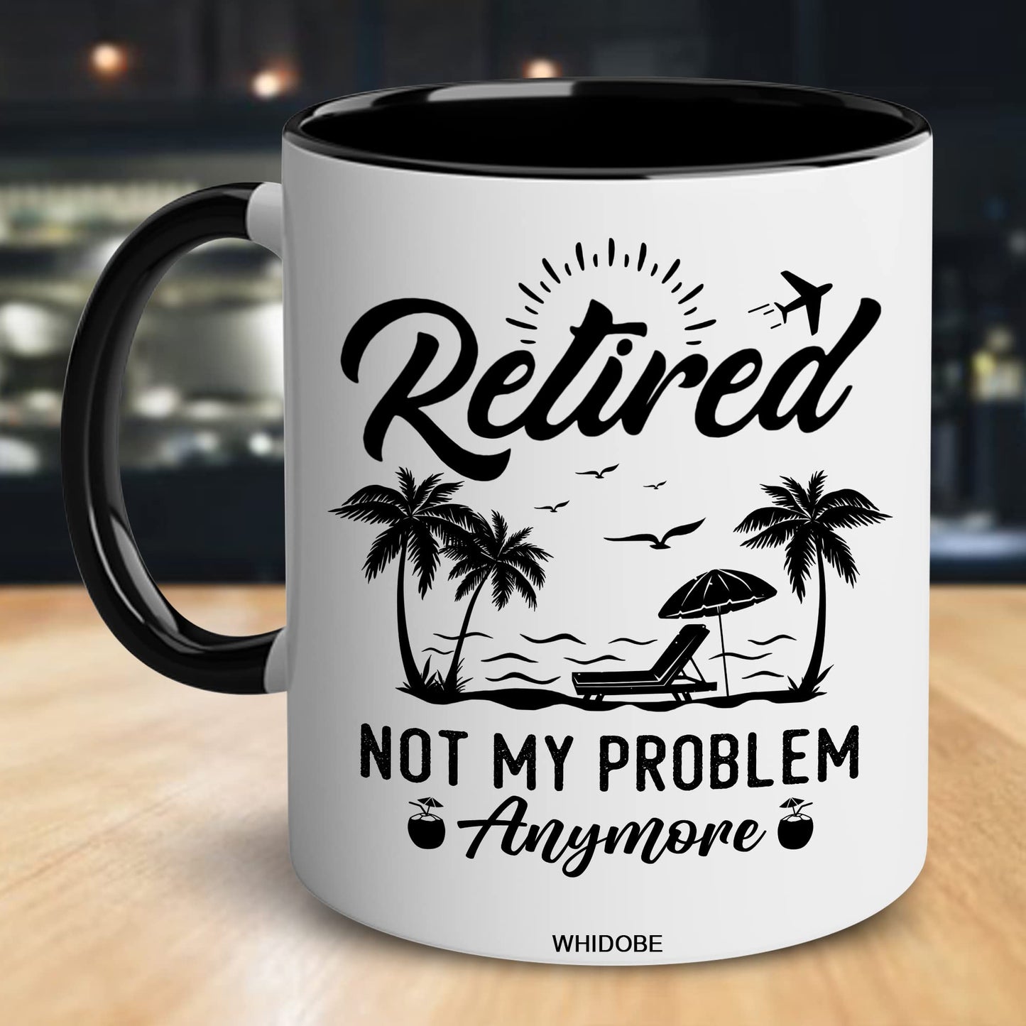 Funny Retirement Gift Mug Retired Not My Problem Any More Mug for Women Men Dad Mom Retired Calendar Mug Coworkers Office Family Idea for Her Nurse Mothers Day Birthday Anniversary Christmas