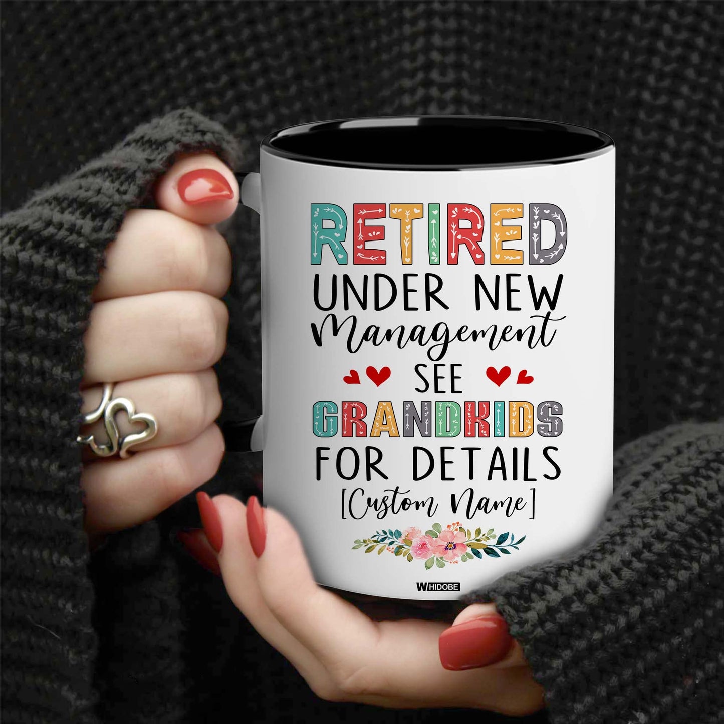 Retired Mug Retirement Mug Retired Under New Management See Grandkids For Details Mug Funny Happy Retirement Gift For Grandma Women From Grandkids On Mothers Day Birthday Christmas Accent 11OZ