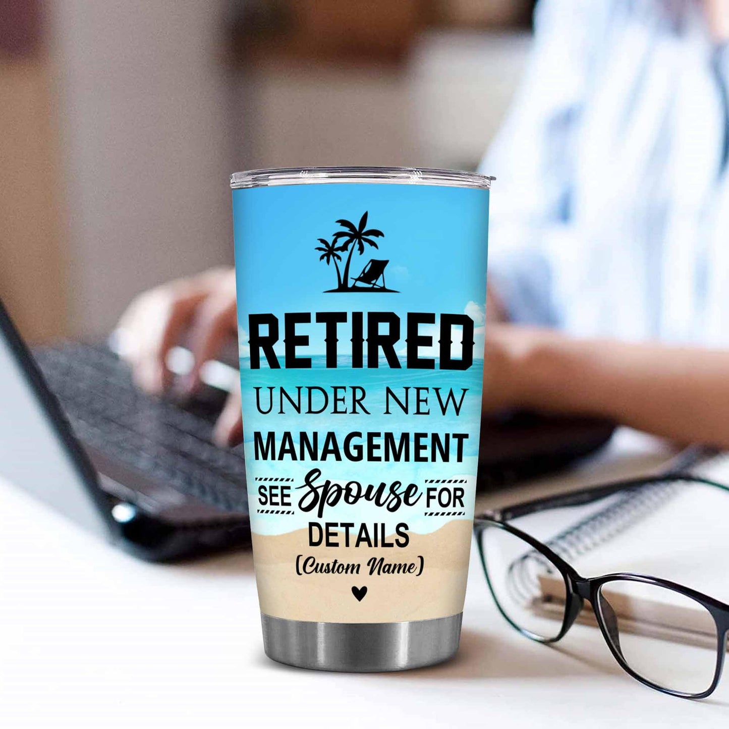 Retirement Gifts - Retirement Tumbler - Retired Not My Problem Any More Tumbler for Women Men Dad Mom Retired Calendar Tumbler Coworkers Idea for Fathers Mothers Day Birthday Christmas 20OZ