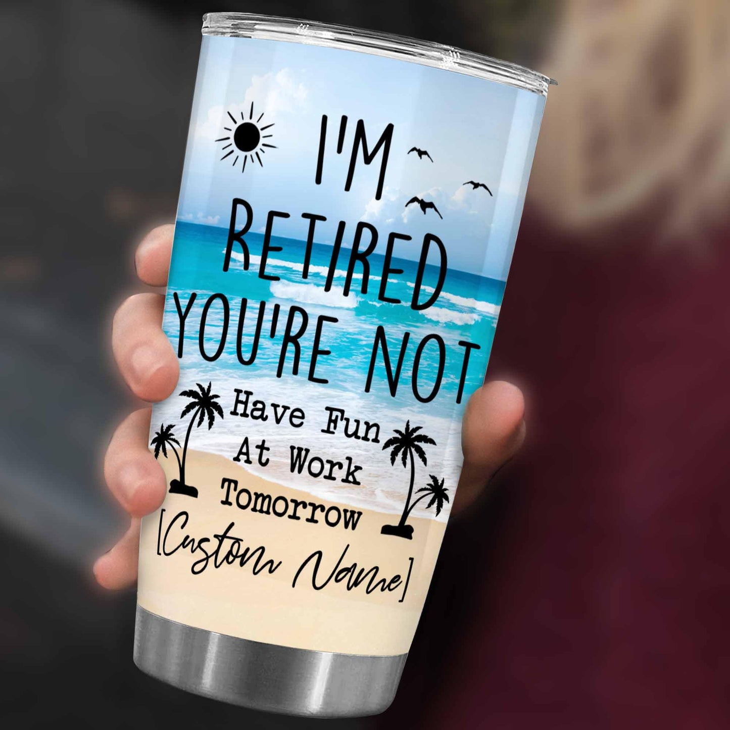Retirement Gifts - Retirement Tumbler - Retired Not My Problem Any More Tumbler for Women Men Dad Mom Retired Calendar Tumbler Coworkers Idea for Fathers Mothers Day Birthday Christmas 20OZ