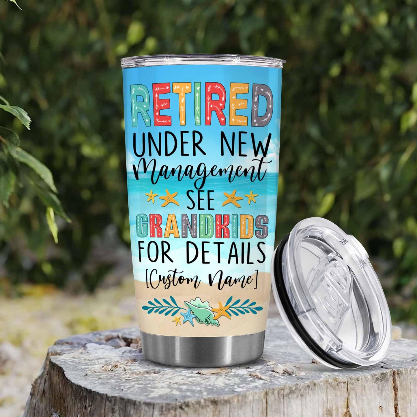 Retirement Gifts - Retirement Tumbler - Retired Under New Management See Wife For Details Tumbler, Quitter, Retired Gifts, Husband, Dad, Boyfriend, Men, Christmas, Fathers day, Boss 20OZ