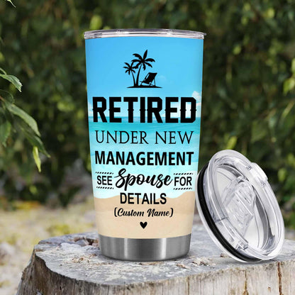 Retirement Gifts - Retirement Tumbler - Retired Not My Problem Any More Tumbler for Women Men Dad Mom Retired Calendar Tumbler Coworkers Idea for Fathers Mothers Day Birthday Christmas 20OZ