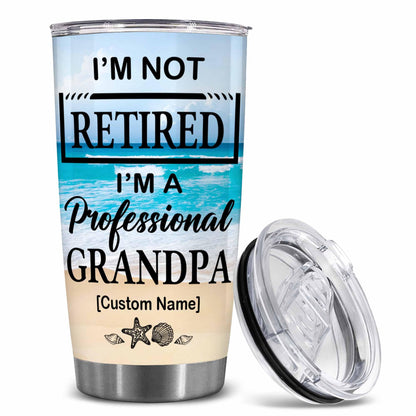 Retirement Gifts - Retirement Tumbler - Retired Not My Problem Any More Tumbler for Women Men Dad Mom Retired Calendar Tumbler Coworkers Idea for Fathers Mothers Day Birthday Christmas 20OZ