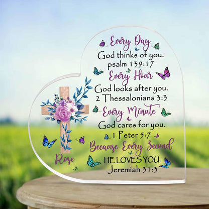 Christian Gifts, Family Religious Gifts for Men Women, Heart-shaped Christian Acrylic Plaque, Christmas Acrylic Plaque, Christian Decorations for Home, Religious Decor, Christian Friend Gifts