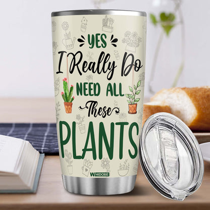 Stainless Steel Gardening Mug, 20 oz, Plant Lover's Tumbler, Insulated Drinking Cup