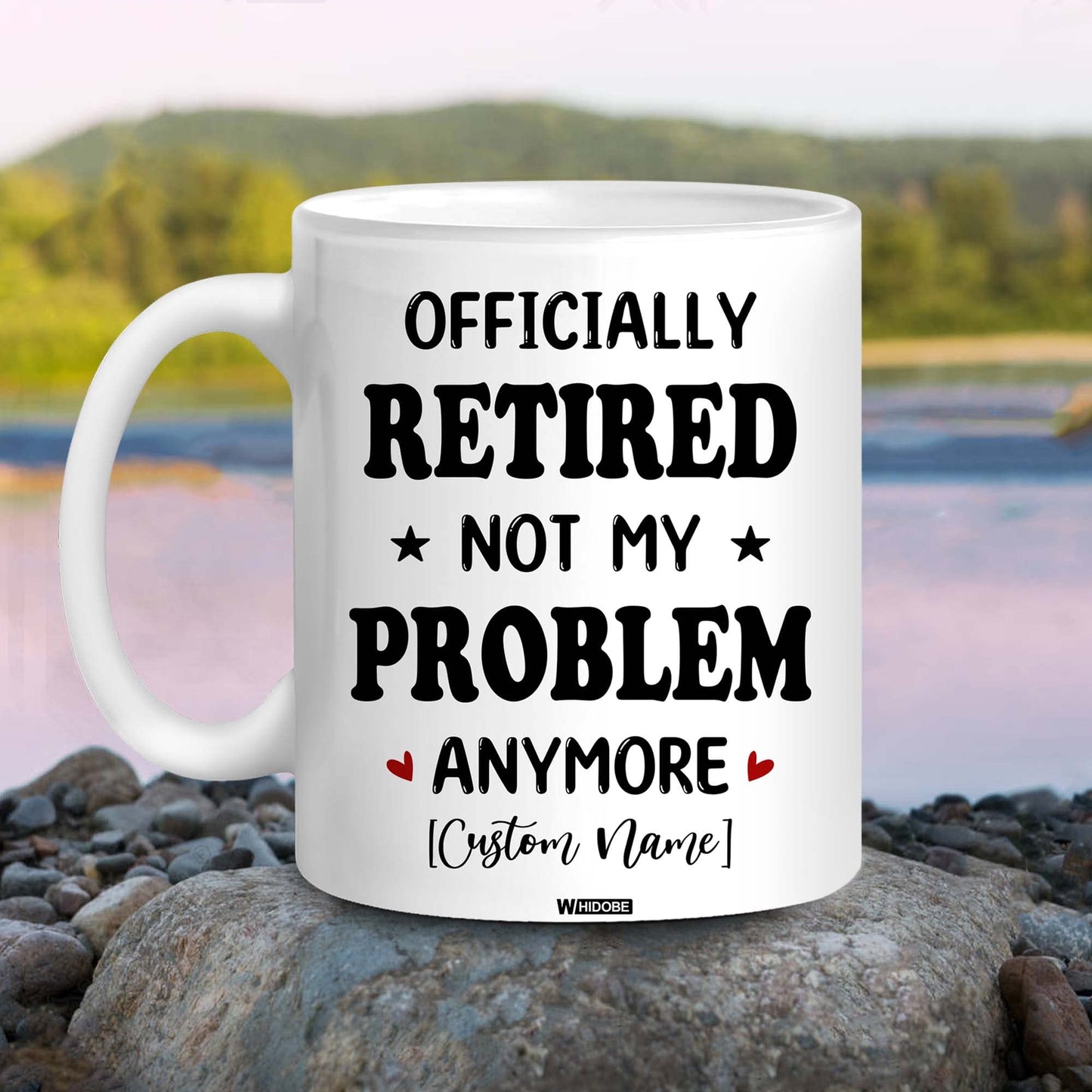 Funny Retirement Gift Mug Retired Not My Problem Any More Mug for Women Men Dad Mom Retired Calendar Mug Coworkers Office Family Idea for Her Nurse Mothers Day Birthday Anniversary Christmas
