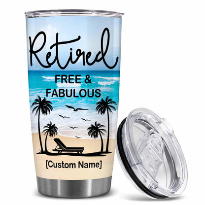 Retirement Gifts - Retirement Tumbler - Retired Not My Problem Any More Tumbler for Women Men Dad Mom Retired Calendar Tumbler Coworkers Idea for Fathers Mothers Day Birthday Christmas 20OZ