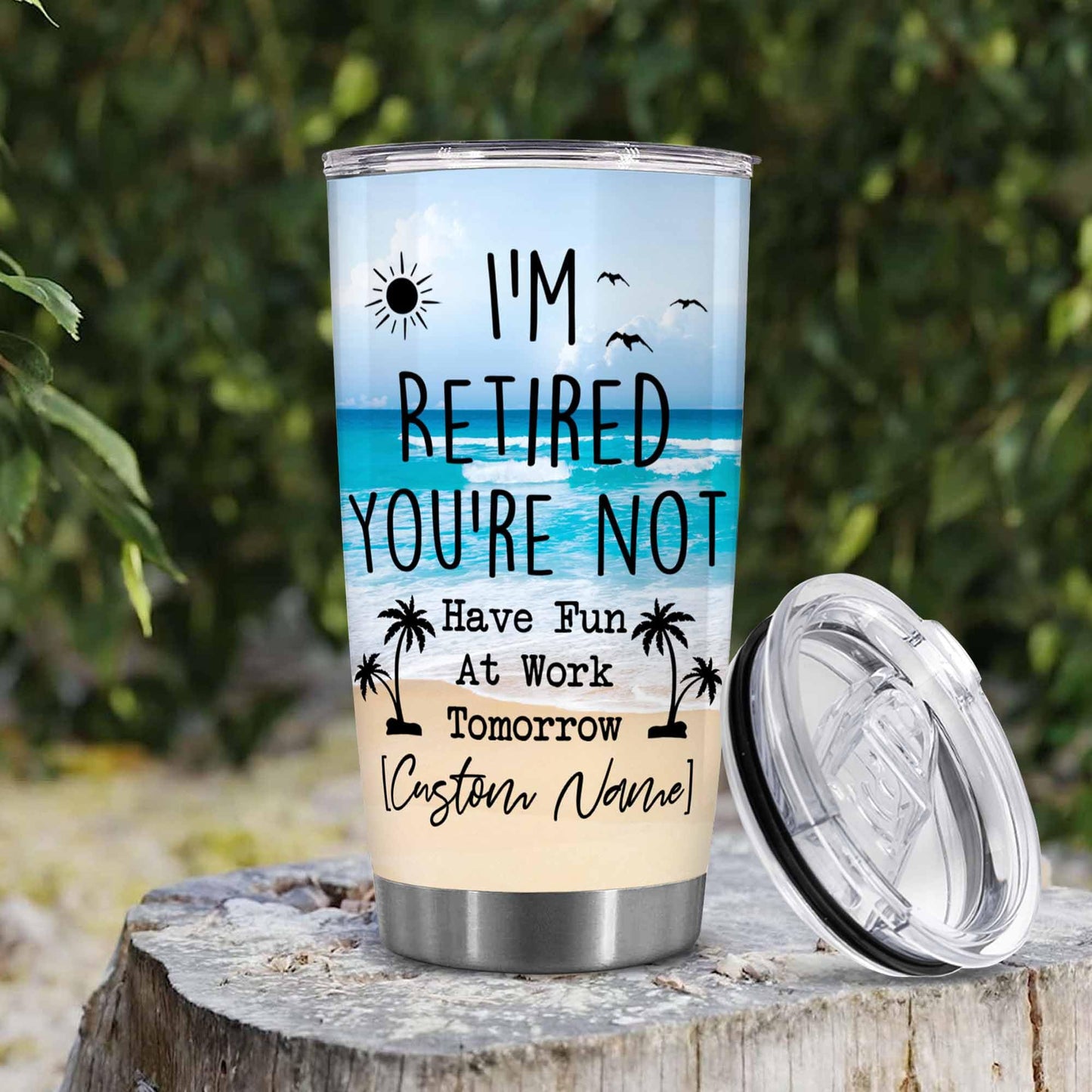 Retirement Gifts - Retirement Tumbler - Retired Not My Problem Any More Tumbler for Women Men Dad Mom Retired Calendar Tumbler Coworkers Idea for Fathers Mothers Day Birthday Christmas 20OZ