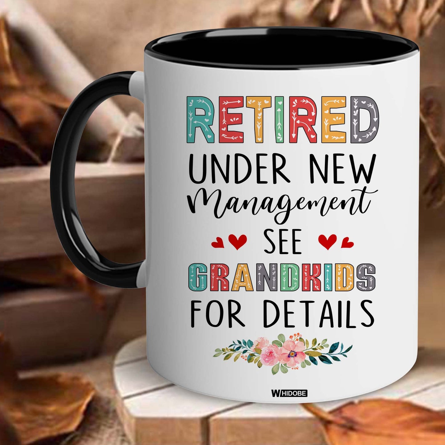 Retired Mug Retirement Mug Retired Under New Management See Grandkids For Details Mug Funny Happy Retirement Gift For Grandma Women From Grandkids On Mothers Day Birthday Christmas Accent 11OZ