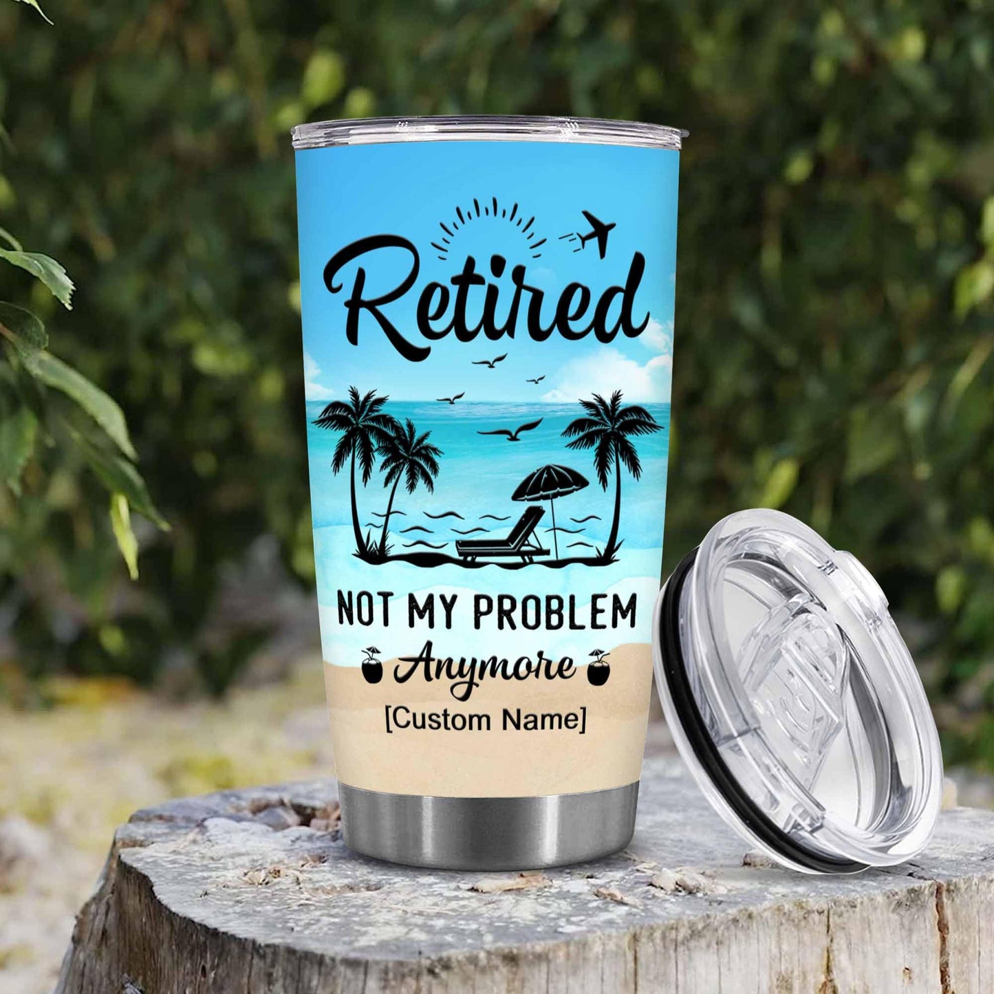 Retirement Gifts - Retirement Tumbler - Retired Not My Problem Any More Tumbler for Women Men Dad Mom Retired Calendar Tumbler Coworkers Idea for Fathers Mothers Day Birthday Christmas 20OZ