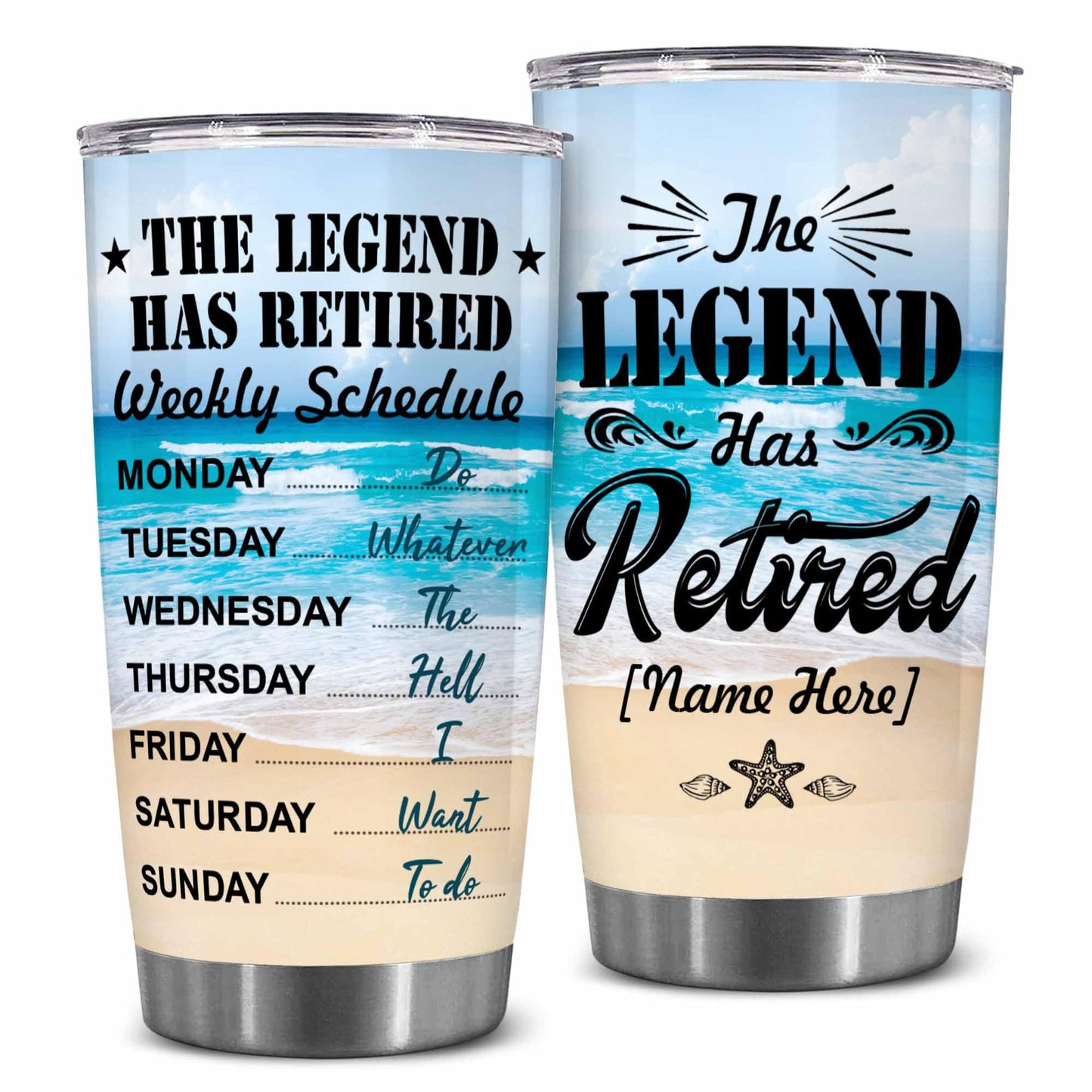 Retirement Gifts - Retirement Tumbler - The legend has retired Tumbler for Women Men Dad Mom Retired Calendar Tumbler Coworkers Idea for Fathers Mothers Day Birthday Christmas 20OZ