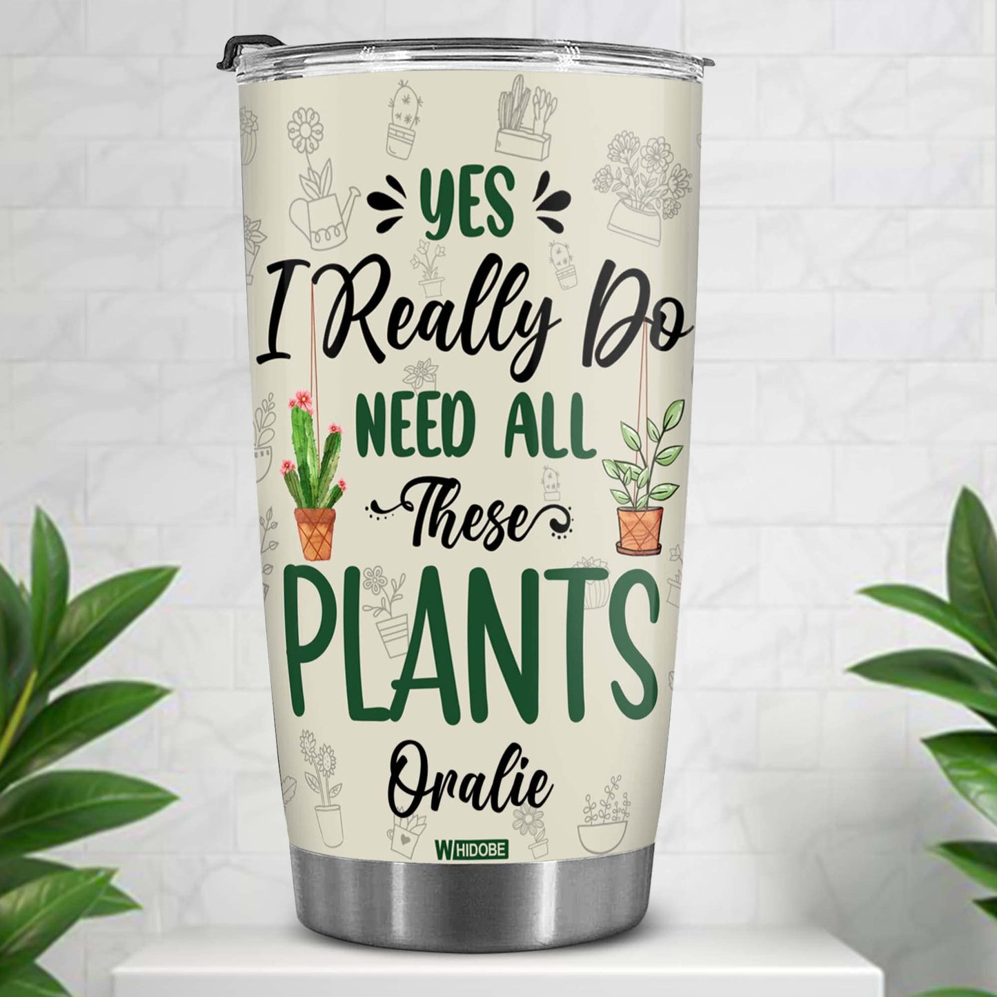 Stainless Steel Gardening Mug, 20 oz, Plant Lover's Tumbler, Insulated Drinking Cup