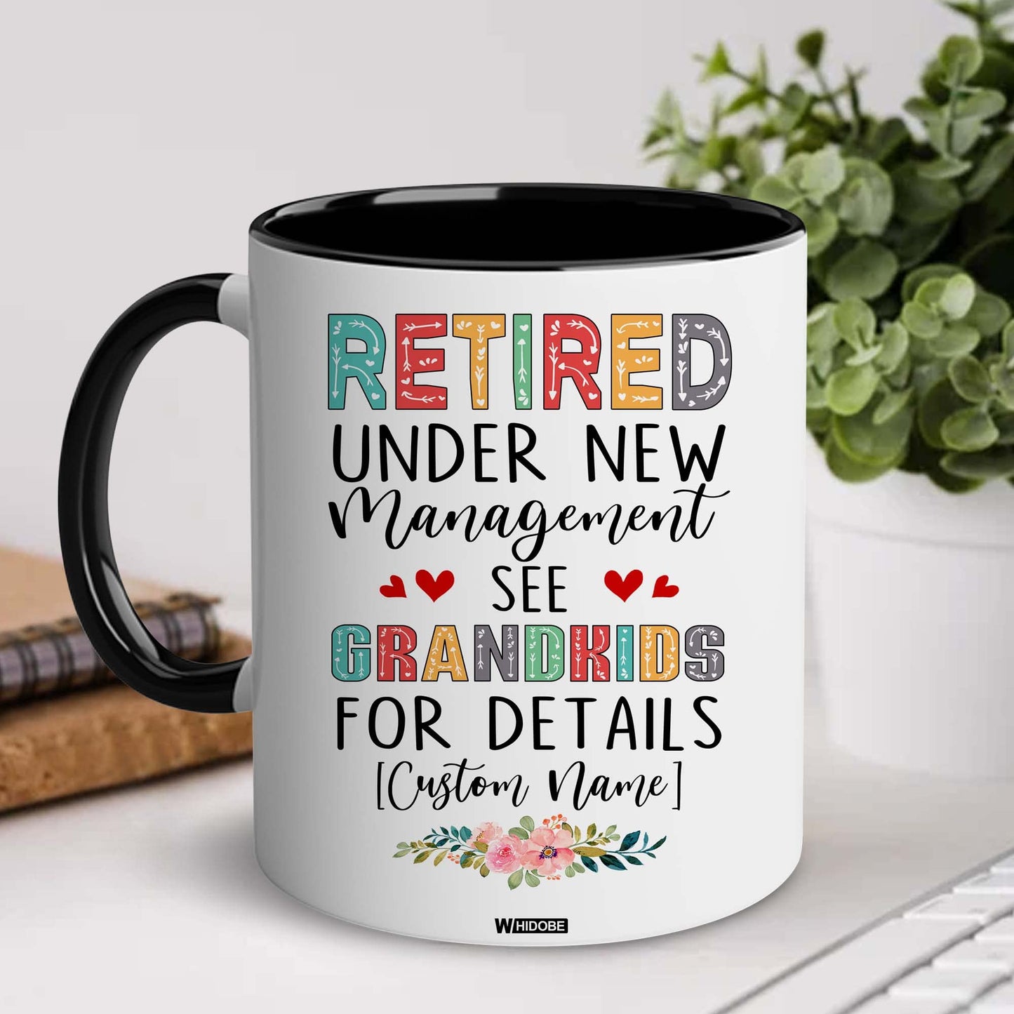 Retired Mug Retirement Mug Retired Under New Management See Grandkids For Details Mug Funny Happy Retirement Gift For Grandma Women From Grandkids On Mothers Day Birthday Christmas Accent 11OZ
