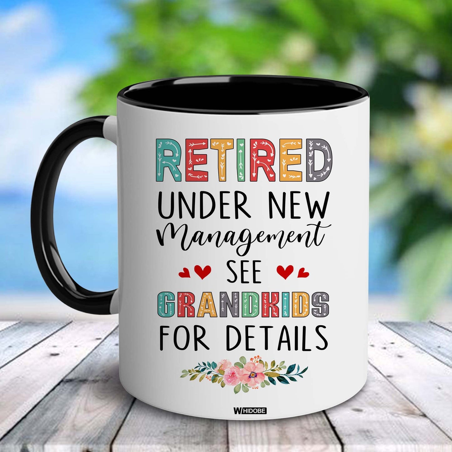 Retired Mug Retirement Mug Retired Under New Management See Grandkids For Details Mug Funny Happy Retirement Gift For Grandma Women From Grandkids On Mothers Day Birthday Christmas Accent 11OZ