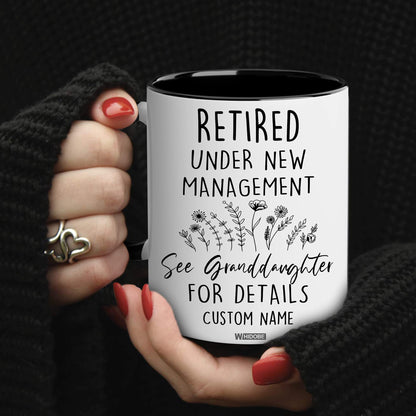 Retirement Gifts for Women, Retirement Gifts for Grandma, Woman, Mom, Coworker, Retired Mug Retired Under New Management See Grandkids For Details Mug For Mothers Day Birthday Christmas 11OZ