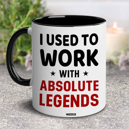 I Used To Work With Absolute Legend Coworker Retirement New Job Goodbye Workplace Office Boss, Women, Men, Going Away, Colleague, Farewell, Leaving, Good Luck New Job Coworker Accent Mug 11OZ