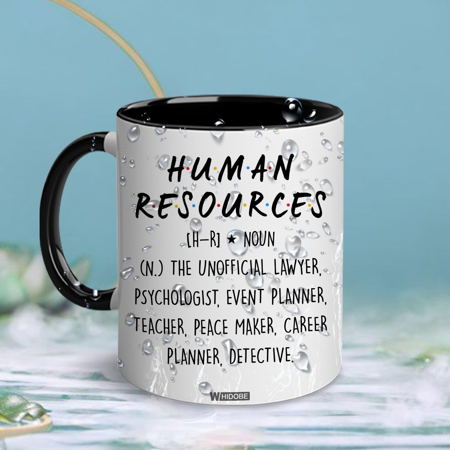 Human Resources Gifts for Women, Men, Dad, Mom, HR Mug, Funny HR Gifts for Women, Human Resources Office Decor, HR Gifts for Coworkers, Gift for HR Accent Black Mug, Mothers Fathers Day