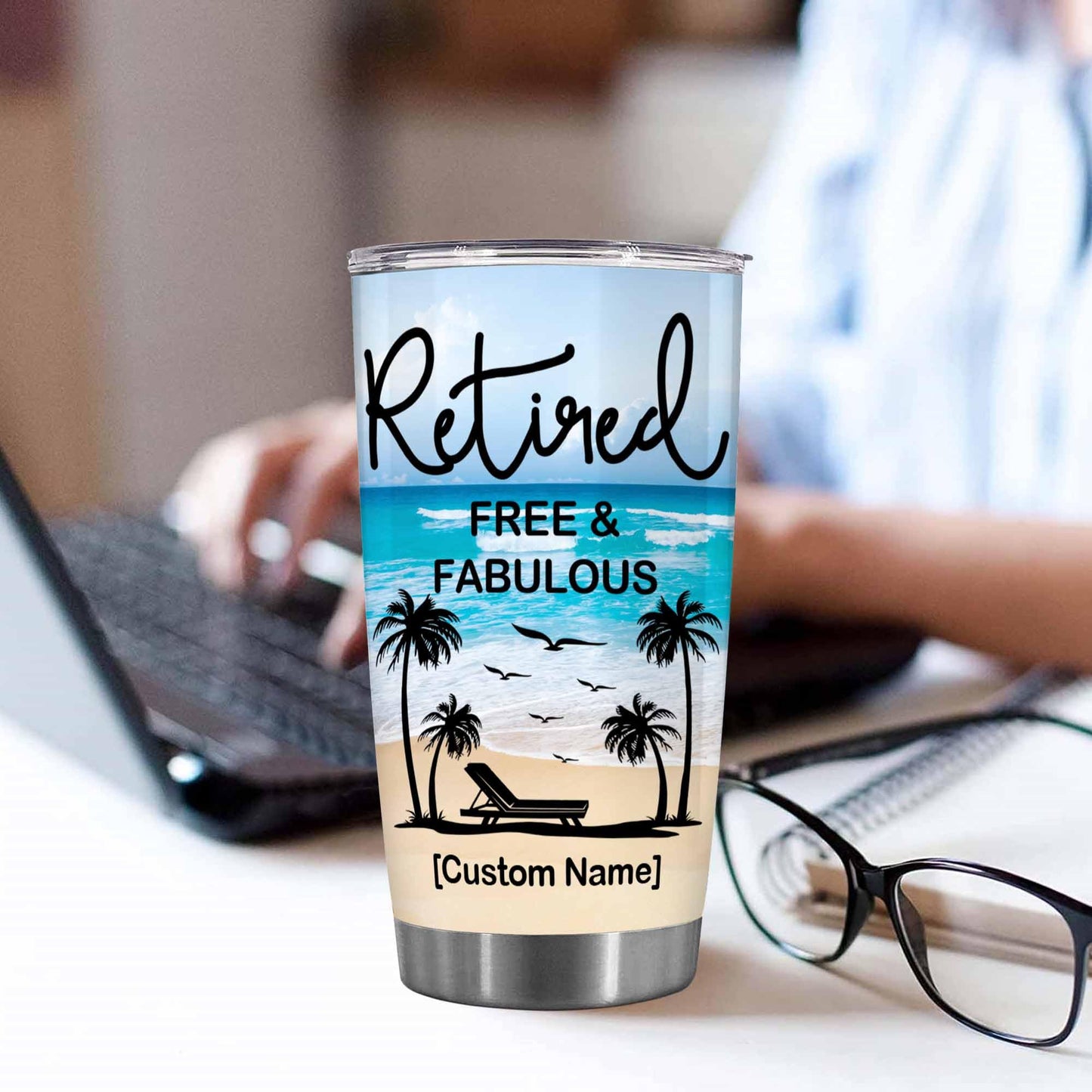 Retirement Gifts - Retirement Tumbler - Retired Not My Problem Any More Tumbler for Women Men Dad Mom Retired Calendar Tumbler Coworkers Idea for Fathers Mothers Day Birthday Christmas 20OZ