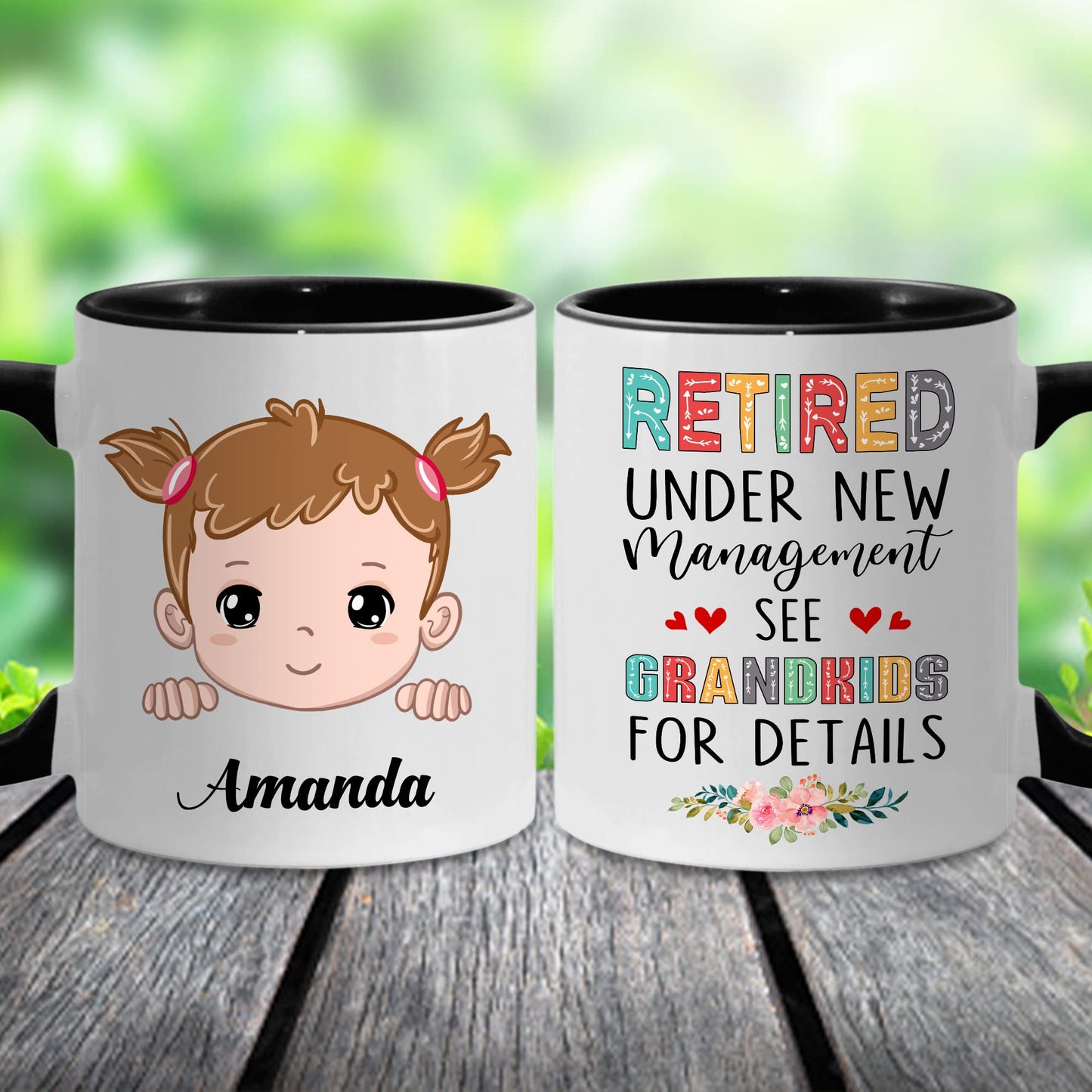 Retired Mug Retirement Mug Retired Under New Management See Grandkids For Details Mug Funny Happy Retirement Gift For Grandma Women From Grandkids On Mothers Day Birthday Christmas Accent 11OZ
