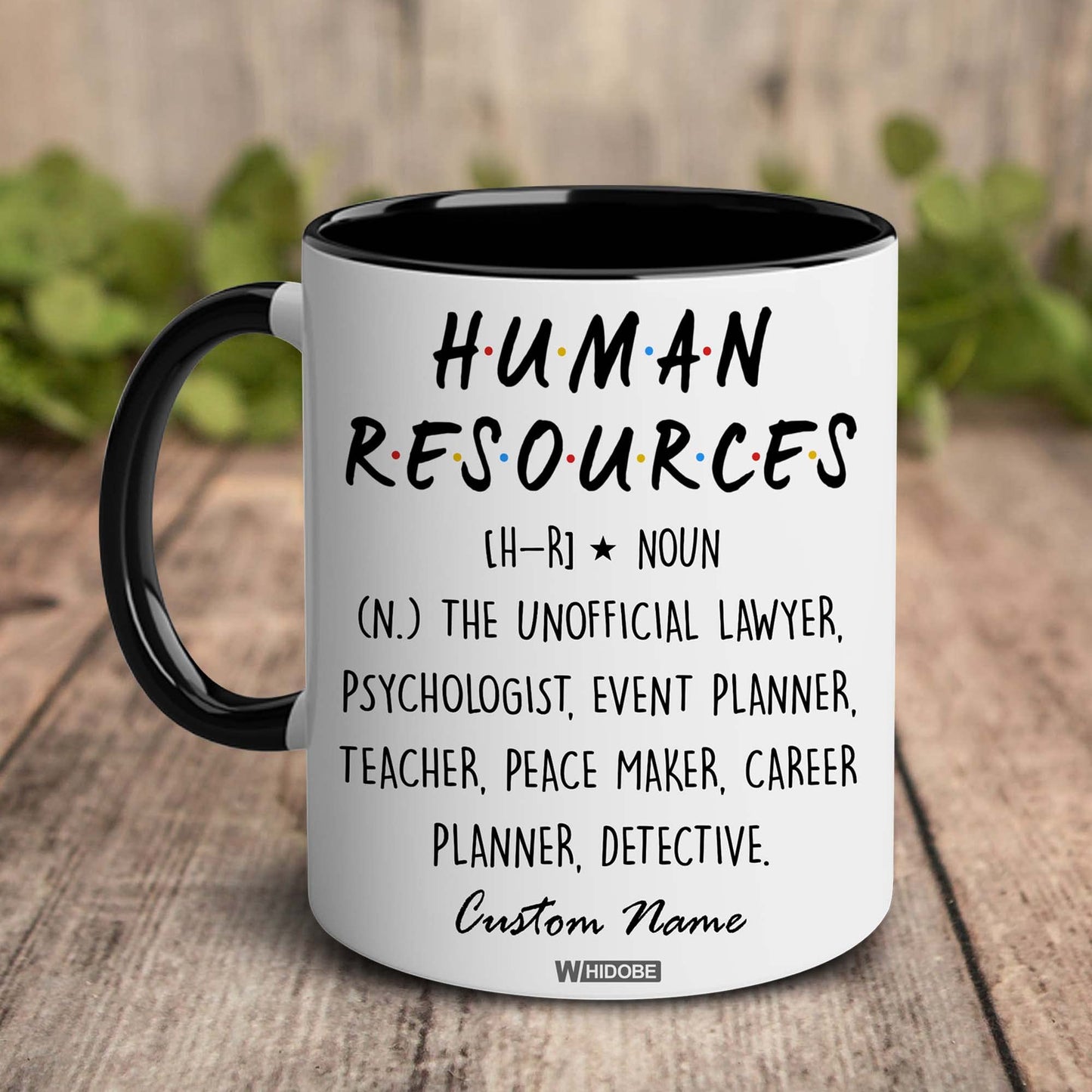 Human Resources Gifts for Women, Men, Dad, Mom, HR Mug, Funny HR Gifts for Women, Human Resources Office Decor, HR Gifts for Coworkers, Gift for HR Accent Black Mug, Mothers Fathers Day