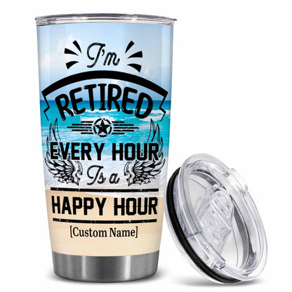 Retirement Gifts - Retirement Tumbler - Retired Not My Problem Any More Tumbler for Women Men Dad Mom Retired Calendar Tumbler Coworkers Idea for Fathers Mothers Day Birthday Christmas 20OZ