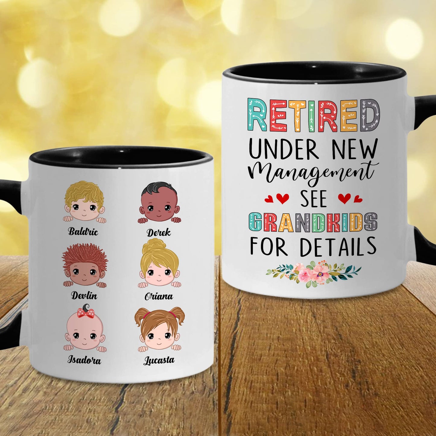 Retired Mug Retirement Mug Retired Under New Management See Grandkids For Details Mug Funny Happy Retirement Gift For Grandma Women From Grandkids On Mothers Day Birthday Christmas Accent 11OZ