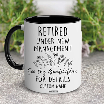 Retirement Gifts for Women, Retirement Gifts for Grandma, Woman, Mom, Coworker, Retired Mug Retired Under New Management See Grandkids For Details Mug For Mothers Day Birthday Christmas 11OZ